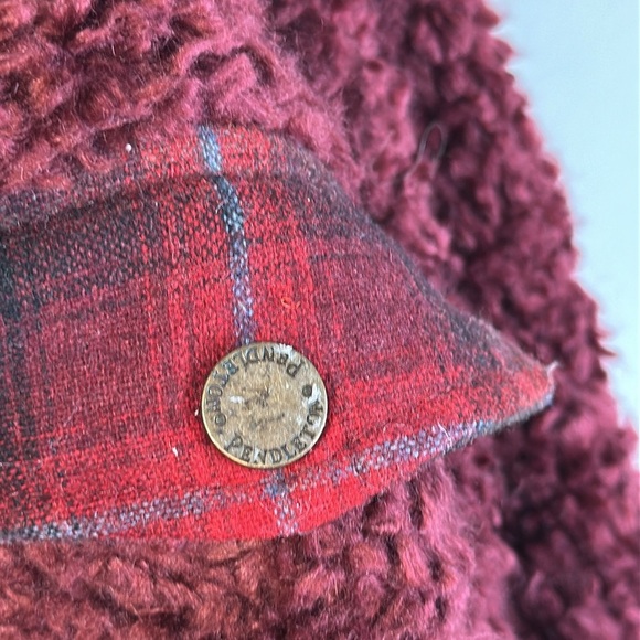 Pendleton Women's Burgundy Sherpa Jacket Size M - Picture 8 of 15